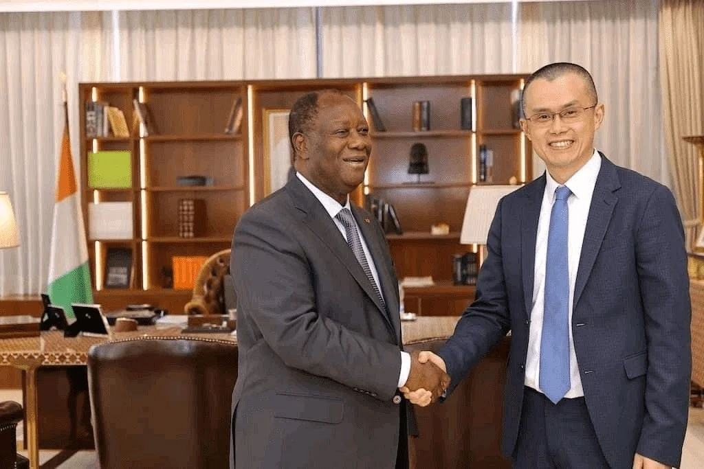 Le PDG de Binance rencontre le président de la République centrafricaine
