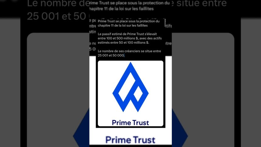 Prime Trust se place sous la protection du chapitre 11 de la loi sur les faillites 23
